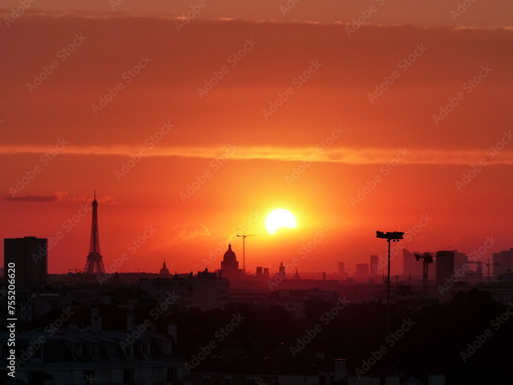 Coucher de soleil sur Paris