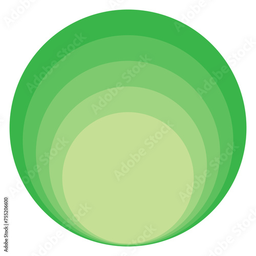 Green Gradient Colorful Round Button