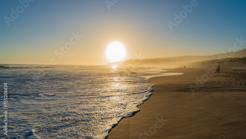 Gorgeous panoramic view of Nature's Valley Beach just before sunset, Western Cape, South Africa