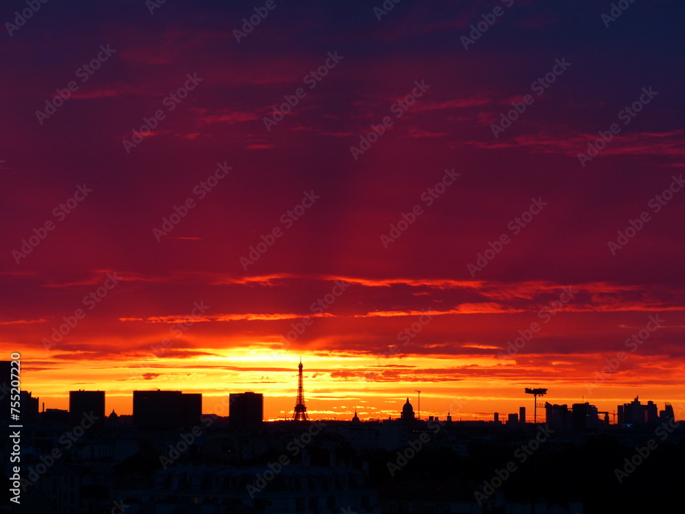 Fototapeta premium Coucher de soleil sur Paris