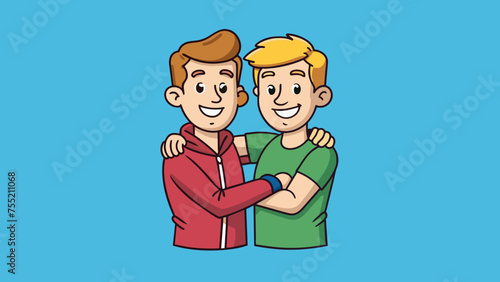 illustration of two friend