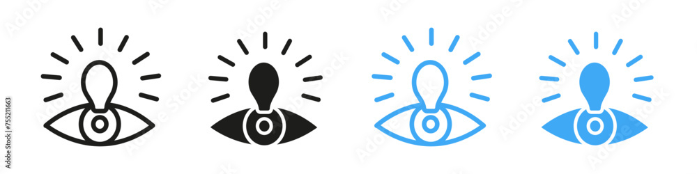 Vision icon mark in filled style Vision icon mark in filled style
