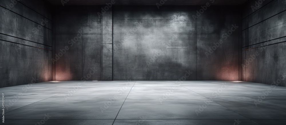 An empty room with concrete floors and walls, creating an industrial and abstract atmosphere. The space is devoid of furniture or decorations, with a stark and minimalist aesthetic. An empty room with concrete floors and walls, creating an industrial and abstract atmosphere. The space is devoid of furniture or decorations, with a stark and minimalist aesthetic.