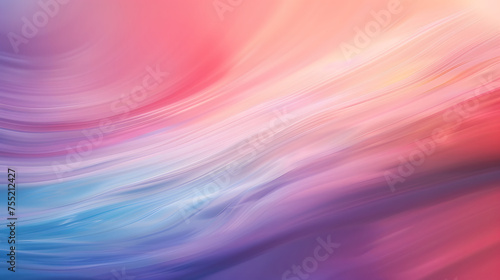 Serene Blend of Pink and Blue Hues in Abstract Artwork Capturing Movement and Color Flow