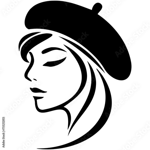 Trendy Woman Wearing Hat Illustration.