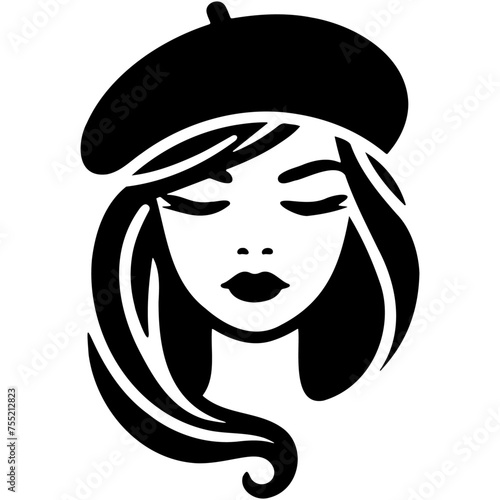 Trendy Woman Wearing Hat Illustration.