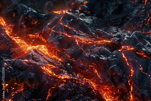 Abstract background of hot coals