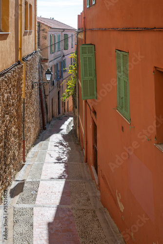Panorama of Old town of Menton  France