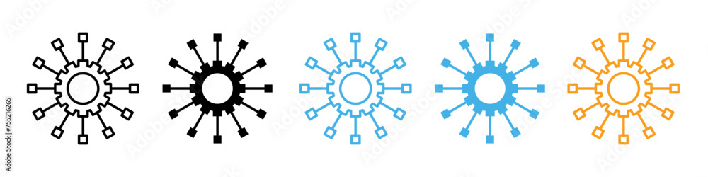 Integration icon line art vector Integration icon line art vector