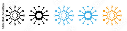 Integration icon line art vector