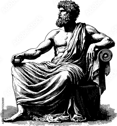 Sitting Ancient Greek Man