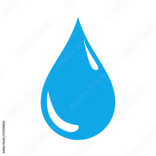 Waterdrop on white background