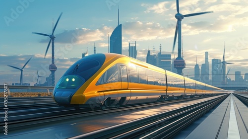 Electric train, a concept of renewable energy