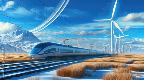 Electric train, a concept of renewable energy