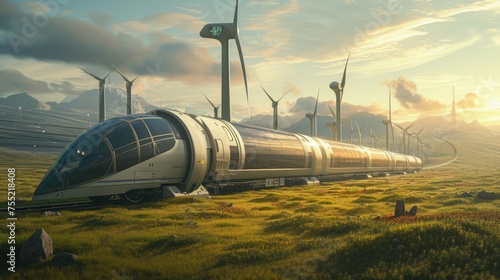 Electric train, a concept of renewable energy