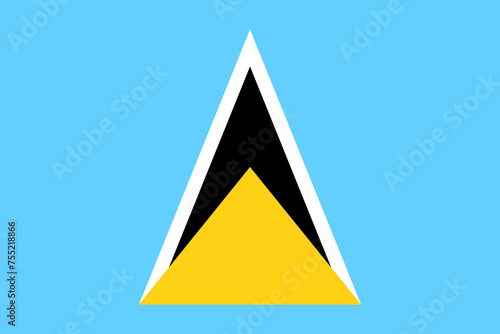Tableau sur toile Saint Lucia vector flag in official colors and 3:2 aspect ratio.