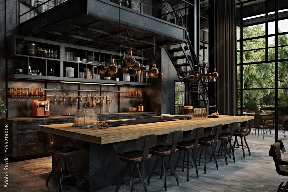 Metallicuxe: Raw Industrial-Chic Kitchen Concepts with Stylish Metal Accents