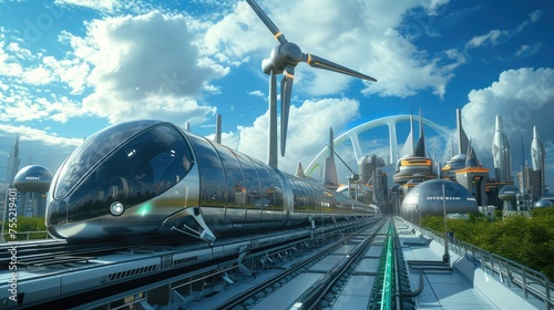 Electric train, a concept of renewable energy