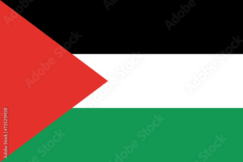 Quadro su tela Palestine vector flag in official colors and 3:2 aspect ratio.