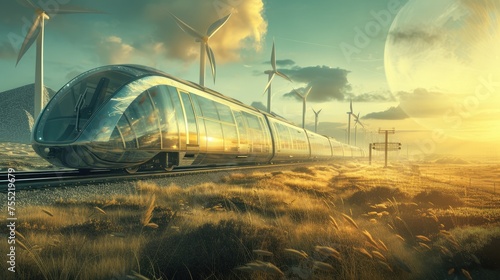 Electric train, a concept of renewable energy