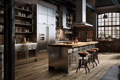 Stainless Steel Elegance: Industrial-Style Kitchen Inspirations