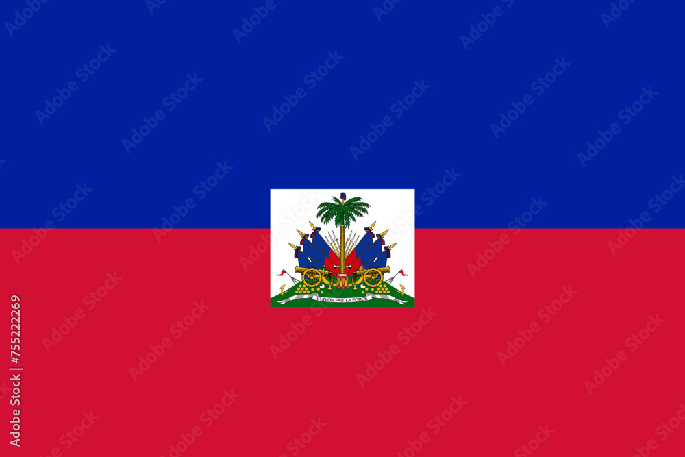 Ταπετσαρία Haiti vector flag in official colors and 3:2 aspect ratio.