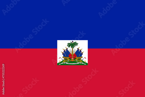 Haiti vector flag in official colors and 3:2 aspect ratio.