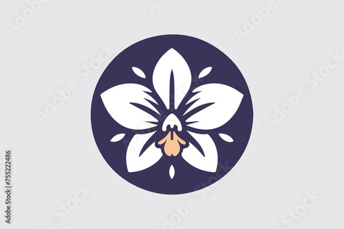 editable orchid logo is very suitable for company logos for women's purposes, elegant and graceful