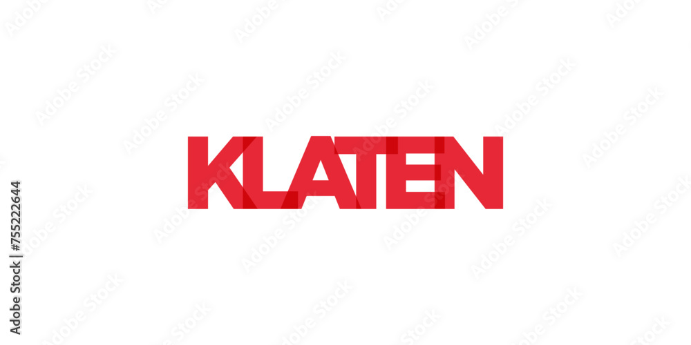 Klaten in the Indonesia emblem. The design features a geometric style, vector illustration with bold typography in a modern font. The graphic slogan lettering.