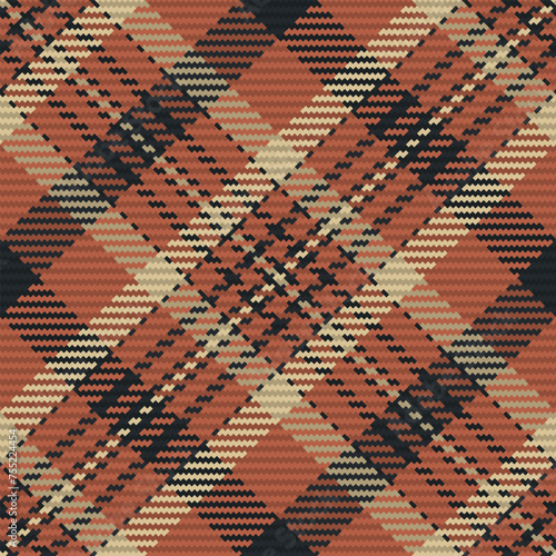 Seamless pattern of scottish tartan plaid. Repeatable background with check fabric texture. Vector backdrop striped textile print.