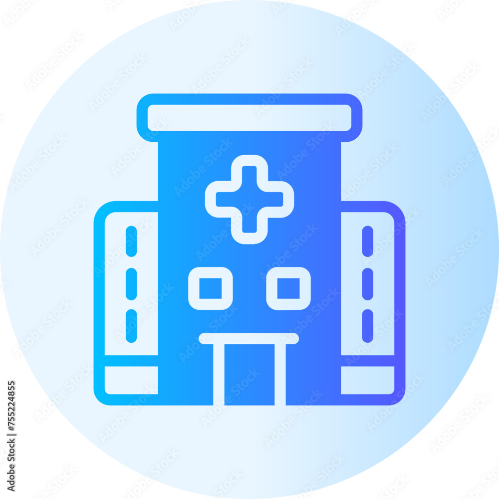 hospital gradient icon hospital gradient icon