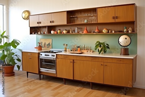 Teakwood Dreams: Retro 60s Kitchen Inspirations with Warm Inviting Tones