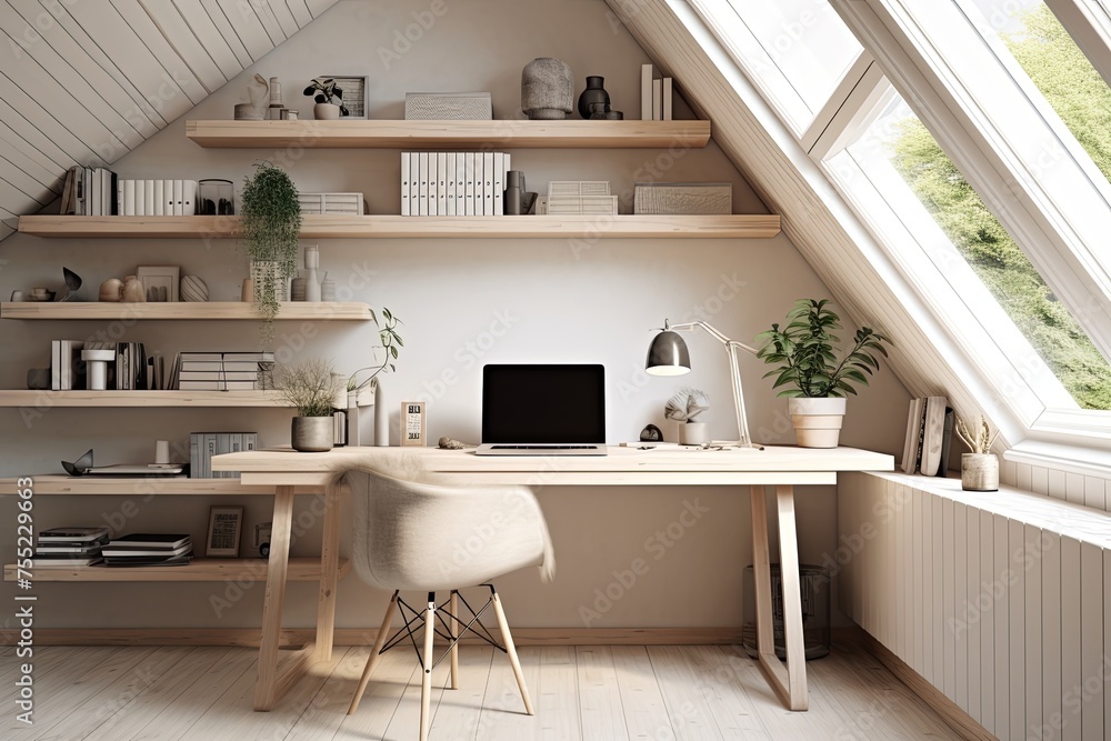 Scandi-Minimalist Neutral Home Office Ideas for Serene Workspace