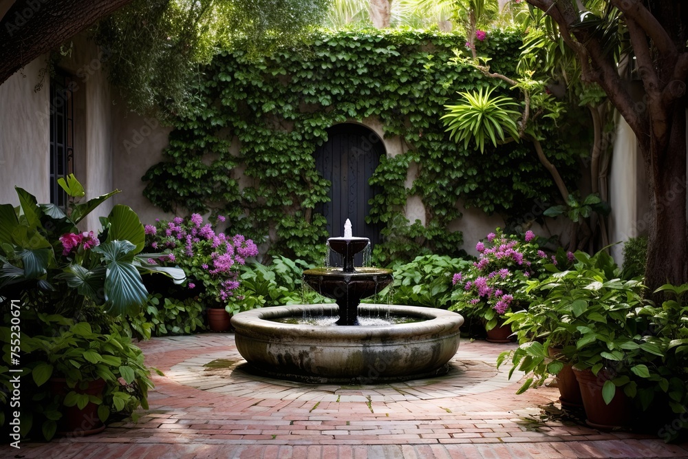 Water Fountains and Soothing Sounds: Secret Garden Patio Designs Water Fountains and Soothing Sounds: Secret Garden Patio Designs