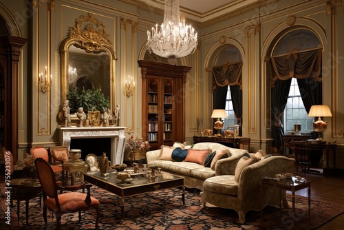 Rich Texture and Elegance: Stately Federal Style Living Room Decor Ideas