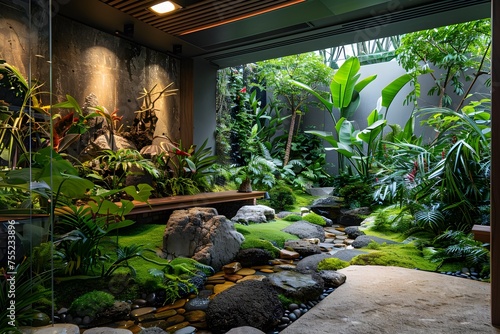 Indoor Escape A Soothing Retreat in a Lush, Private Garden Oasis