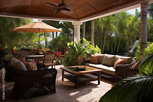 Tropical Wicker Furniture: Patio Designs for Durable Outdoor Seating in Resort Style