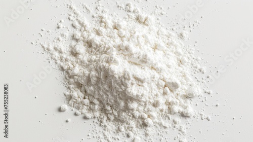 Isolated image of baking powder on a solid white background. Kitchen must-have.