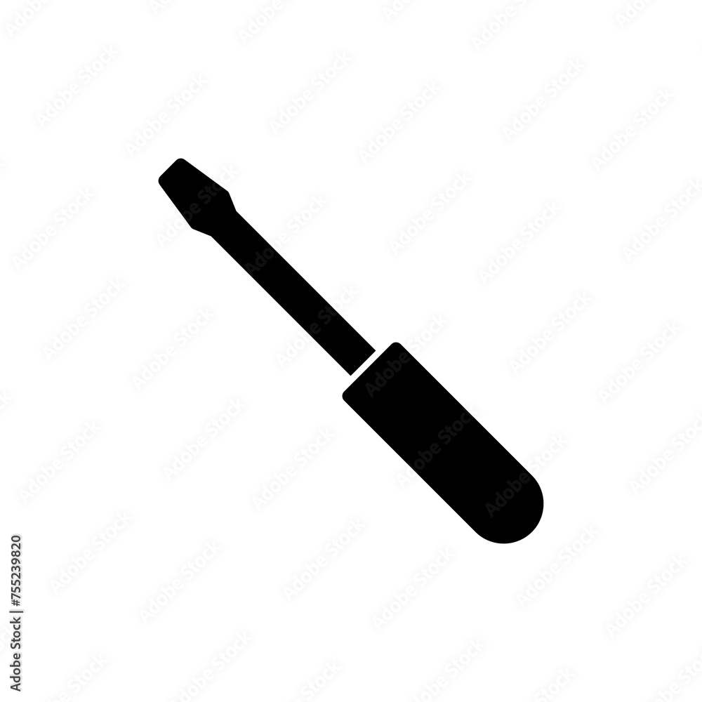 Screwdriver icon vector isolated on white background. Screwdriver vector icon Screwdriver icon vector isolated on white background. Screwdriver vector icon