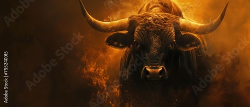 Success and shadows fiery bull over dark money © wasan