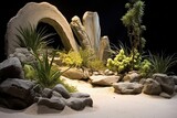 Zen Garden Oasis: Tranquil Designs with Sand and Rock Arrangements