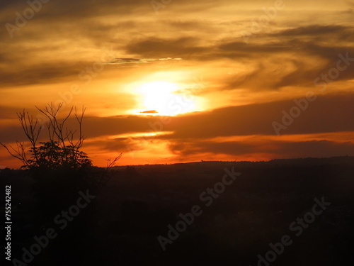 sunset over the river