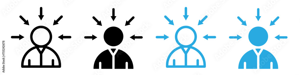 Persuasion icon logo set vector Persuasion icon logo set vector