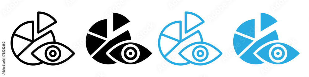 Predictive analytics icon logo set vector Predictive analytics icon logo set vector