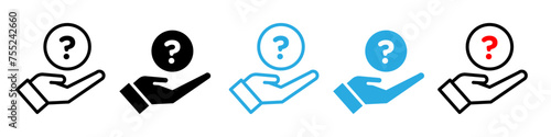 Curiosity icon logo set vector