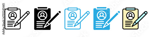 Job description icon logo set vector