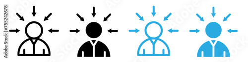 Persuasion icon logo set vector
