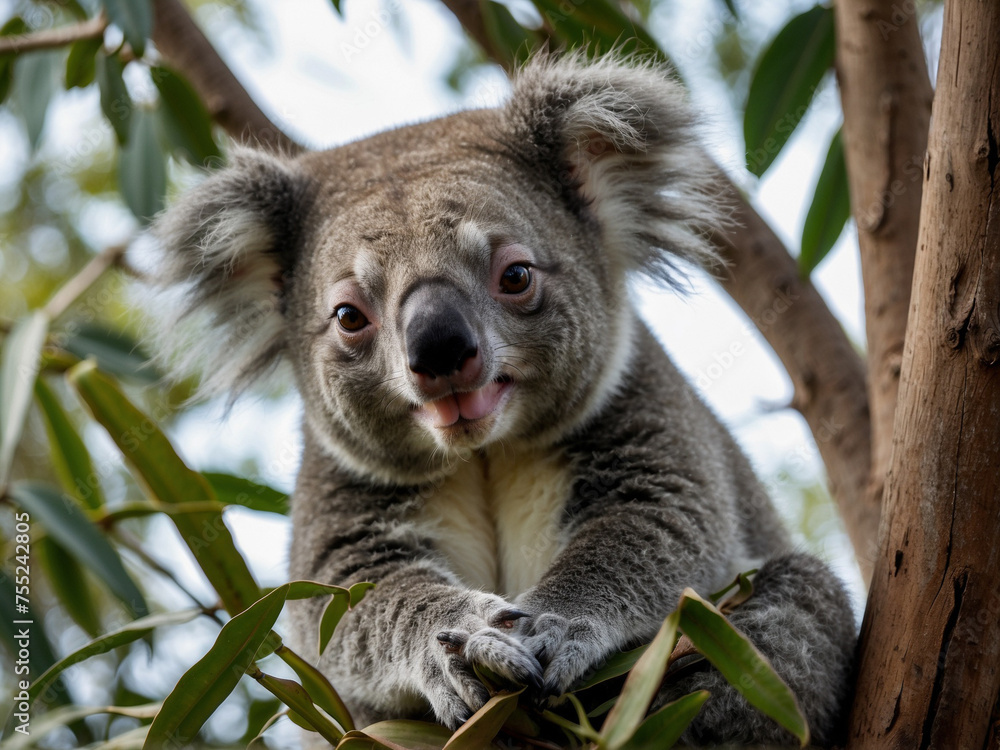 Naklejka premium koala in tree