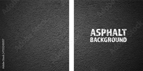 Asphalt road with white lane marking, concrete highway surface, texture. Street traffic line, road dividing strip. Pattern with grainy structure, grunge stone background. Vector illustration