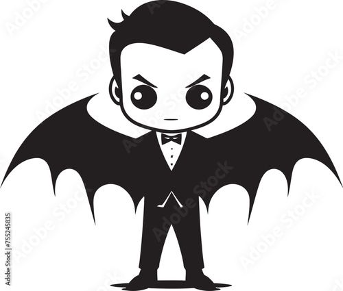 Winged Fun Whimsical Dracula Emblem Fang tastic Delight Sweet Dracula Icon photo